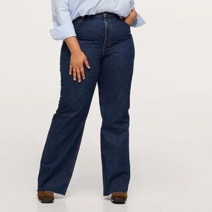 Mango Women’s Wide-Leg Jeans Plus Size 22